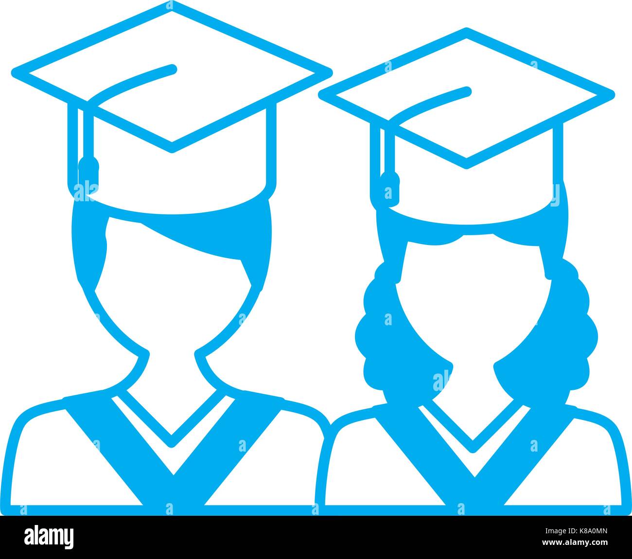 Students in graduation Stock Vector Image & Art - Alamy