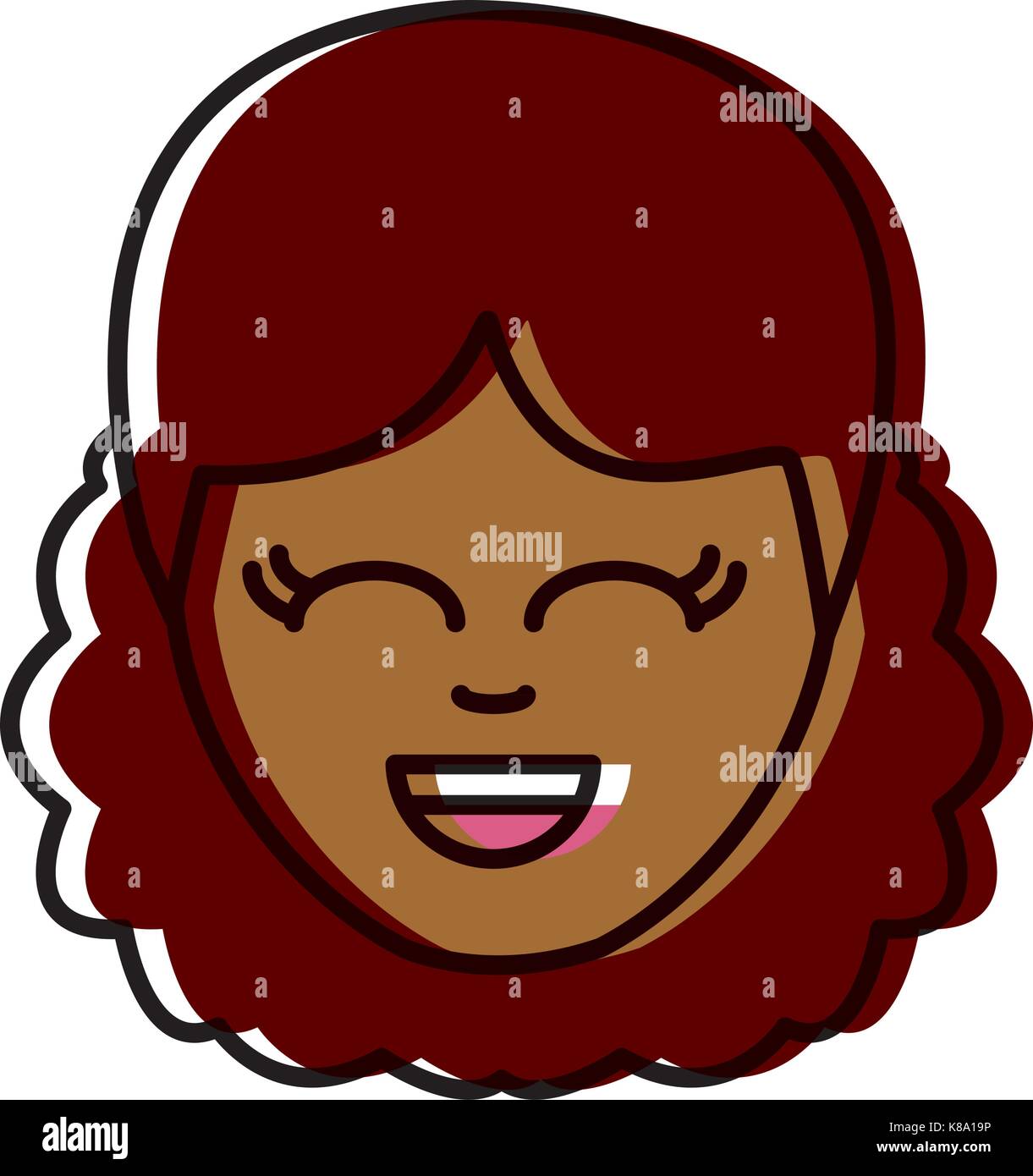Woman smiling cartoon Stock Vector Image & Art - Alamy