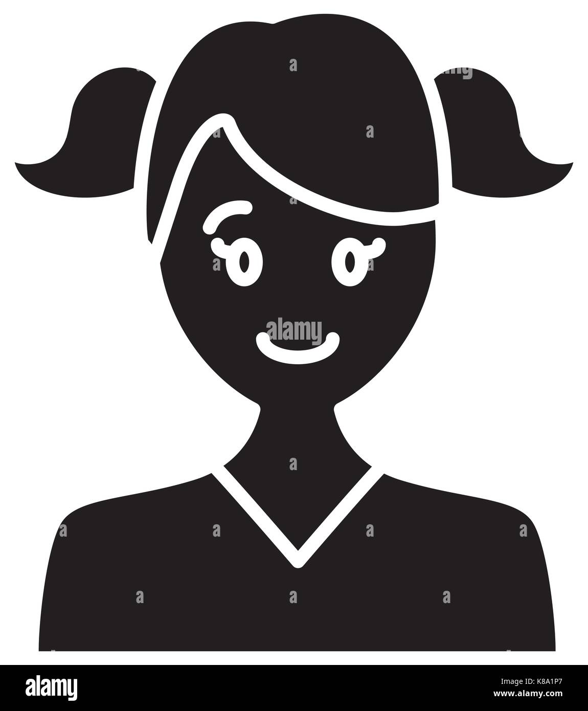 Smiling girl avatar cute hi-res stock photography and images - Alamy