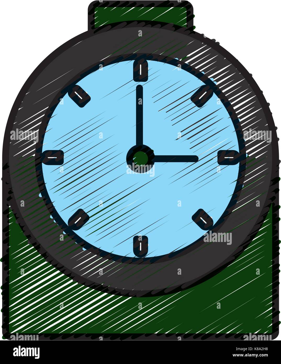 Wall clock isolated Stock Vector Image & Art - Alamy