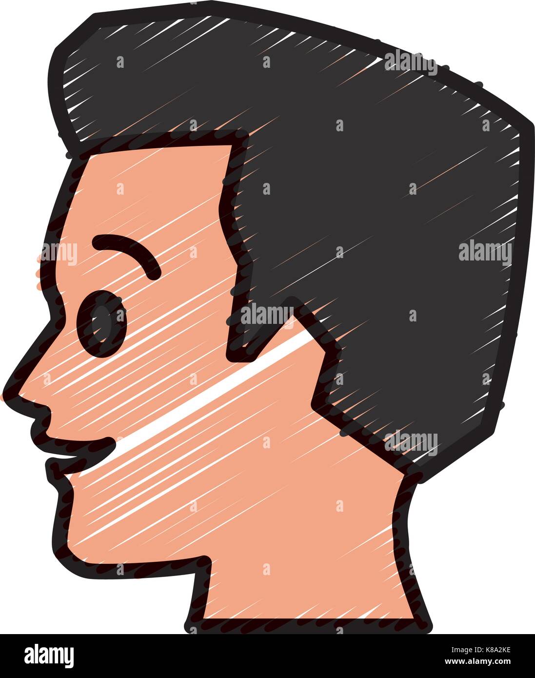 Man head silhouette Stock Vector Image & Art - Alamy
