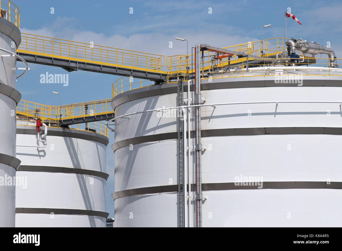 tanks of an oil depot Stock Photo