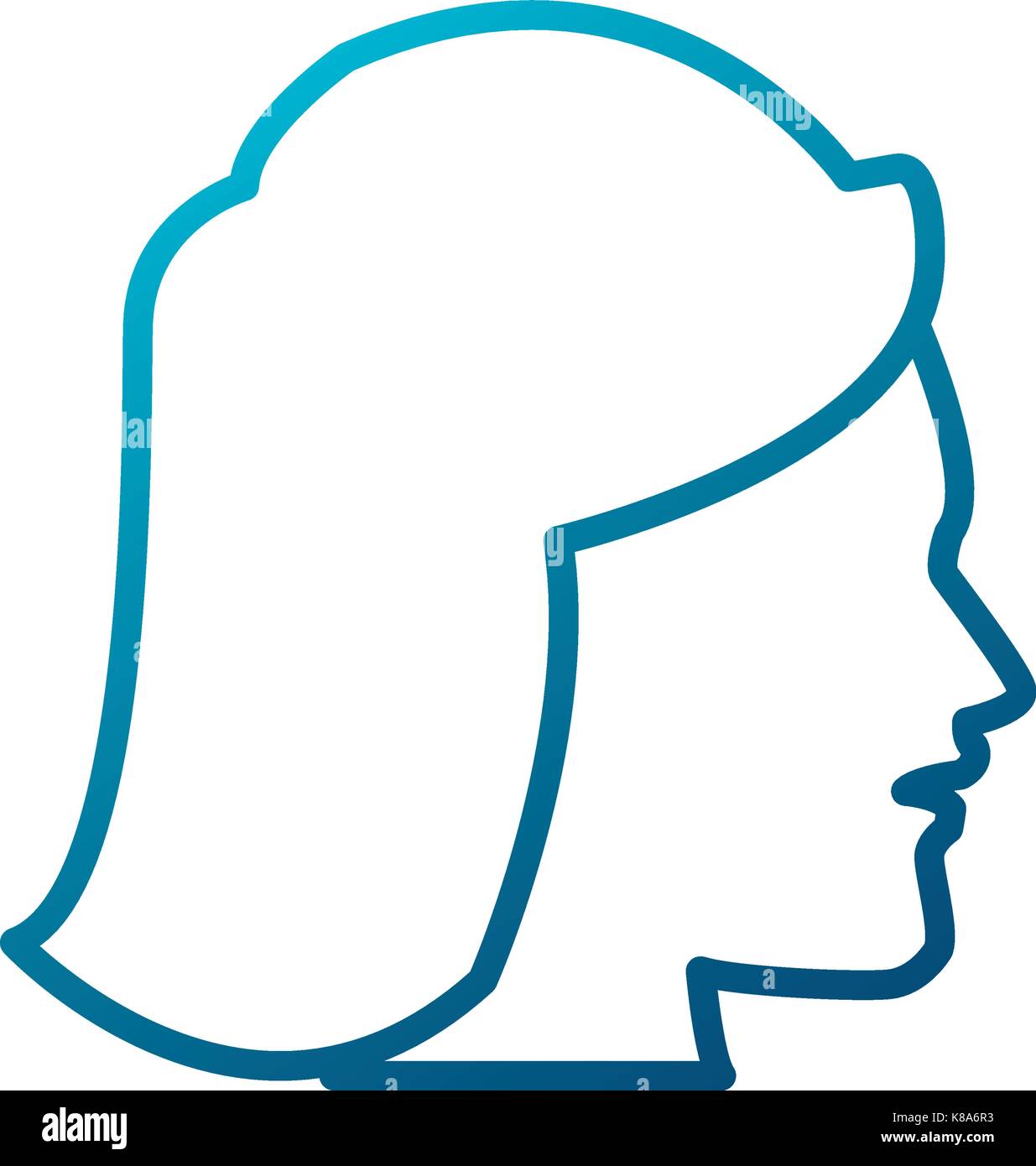 Woman head silhouette Stock Vector Image & Art - Alamy