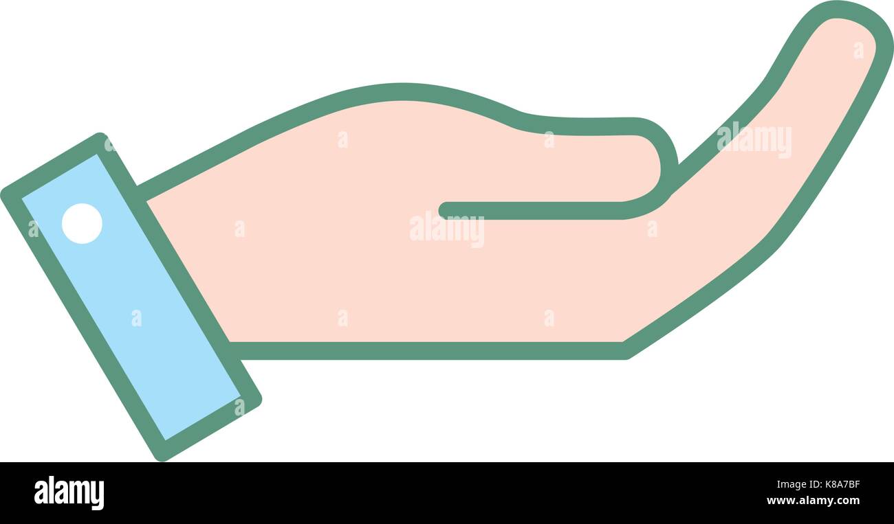 Hand Cute Filefront cute person hand flat design Stock Vector Image & Art - Alamy