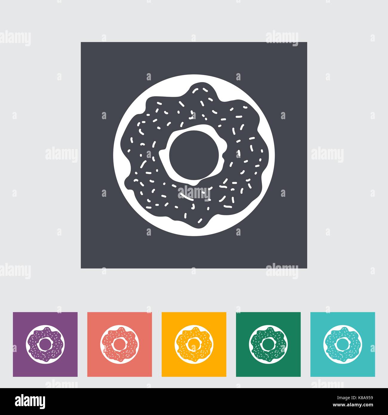 Single donut Stock Vector Images - Alamy