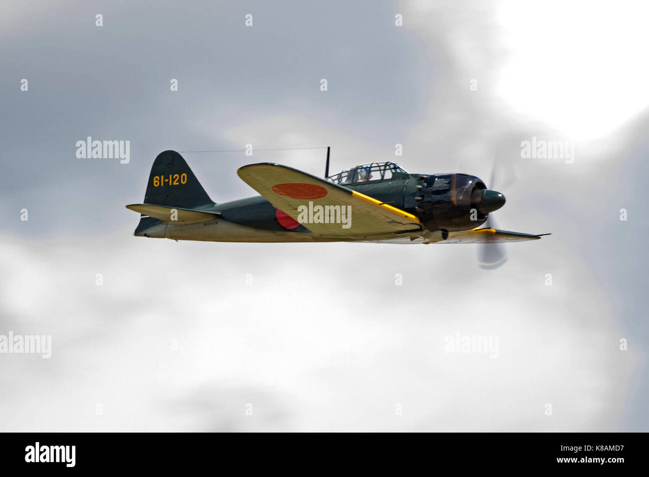 Airplane WWII Zero Japanese fighter aircraft Stock Photo