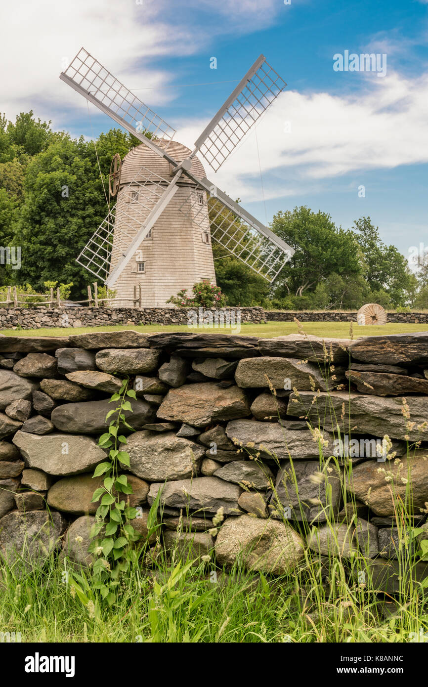 Historic Windmill found in Jamestown, Rhode Island Stock Photo