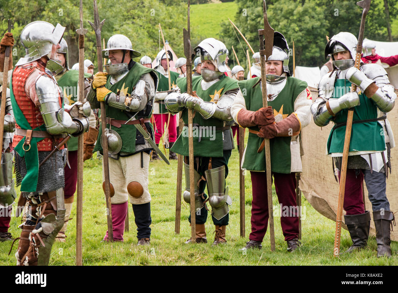 War of the Roses medieval re-enactment group, England, UK Stock Photo