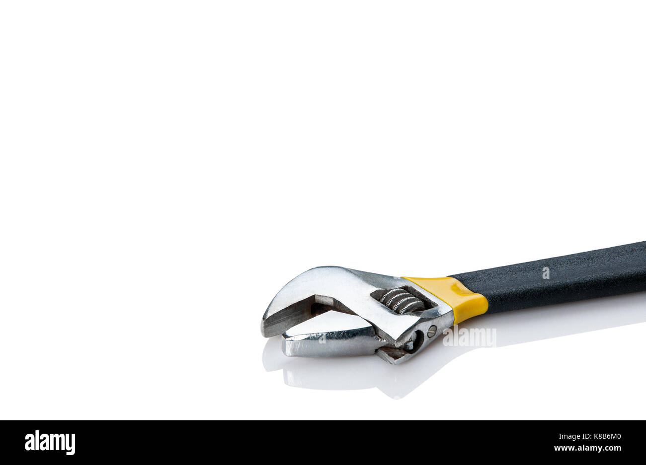 Adjustable wrench on white background isolated Stock Photo - Alamy