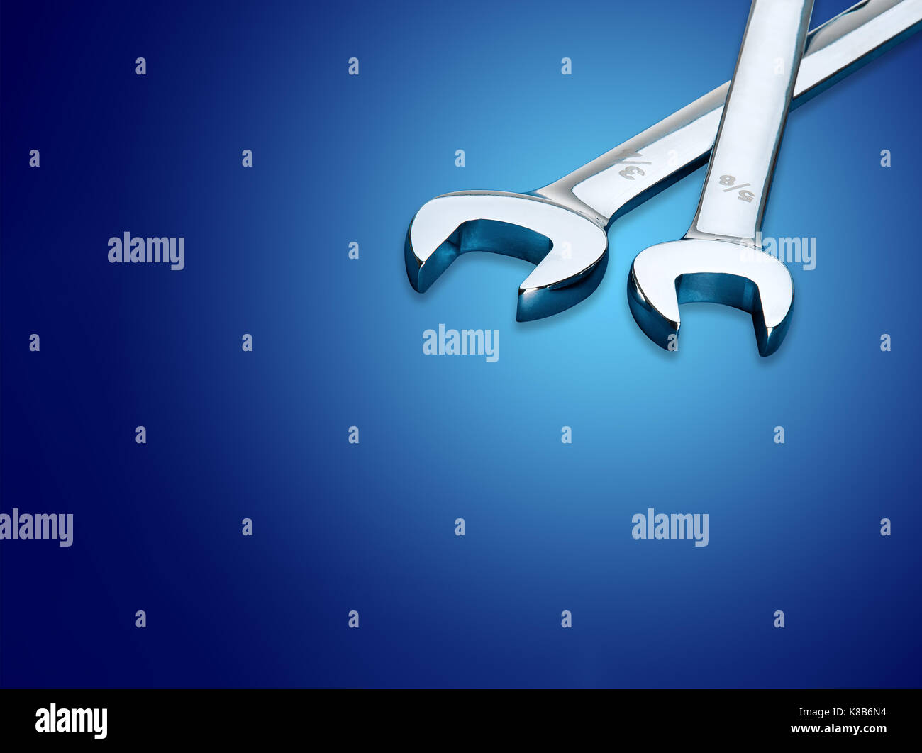 Wrench Set Isolated on colorful background Stock Photo - Alamy