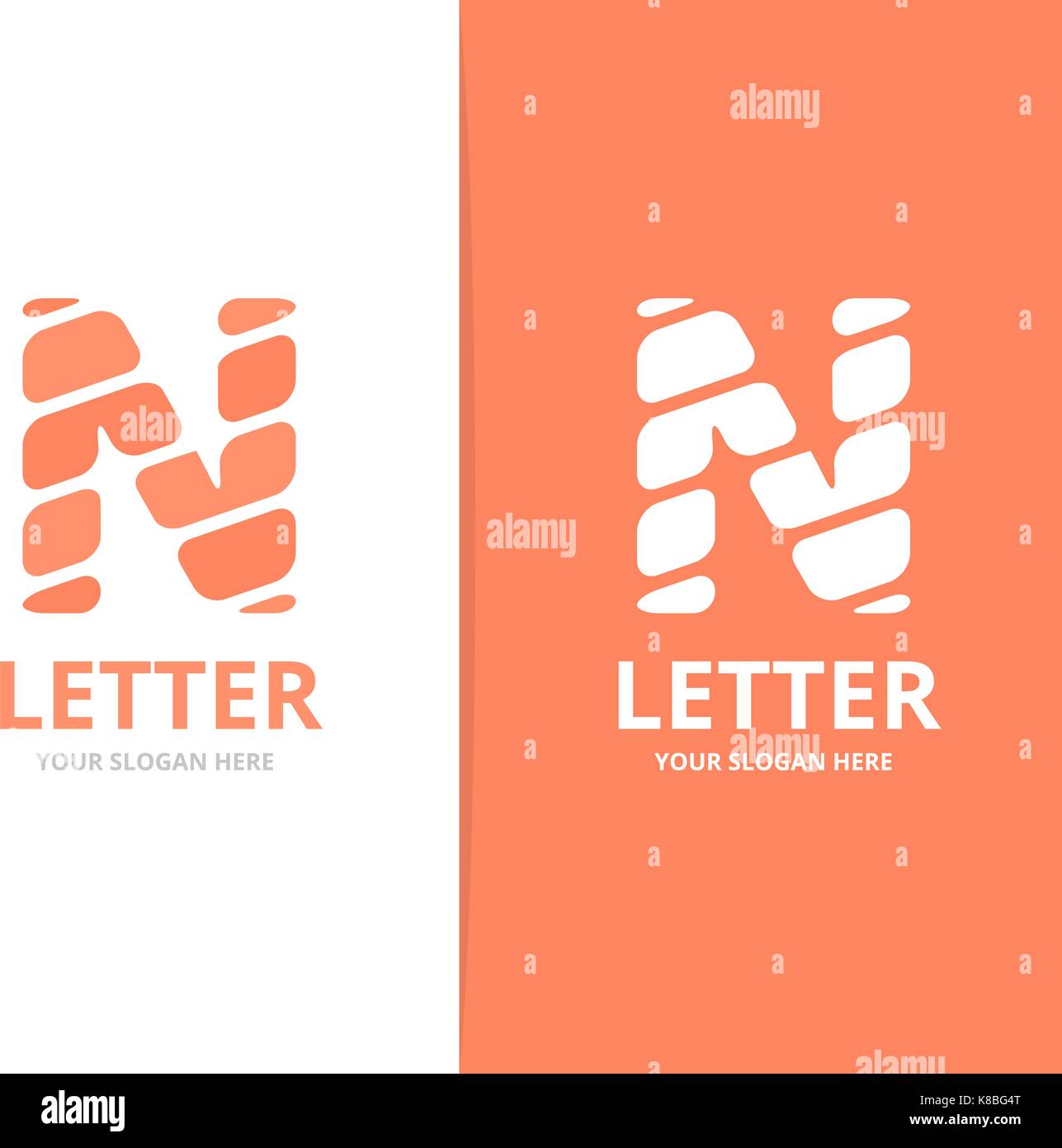 Unique vector letter N logo design template Stock Vector Image & Art ...