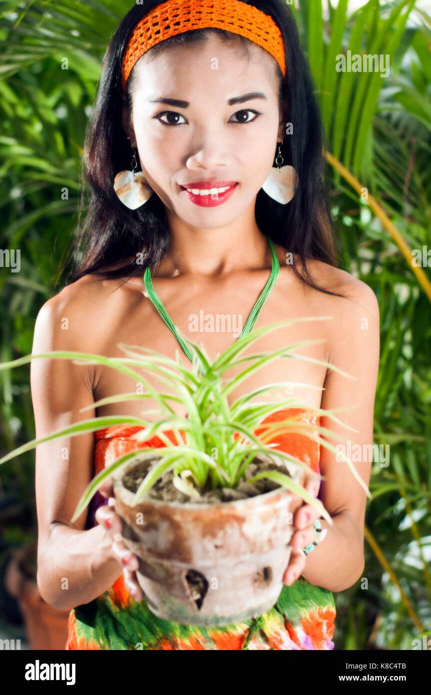 Asian one plants hi-res stock photography and images - Alamy