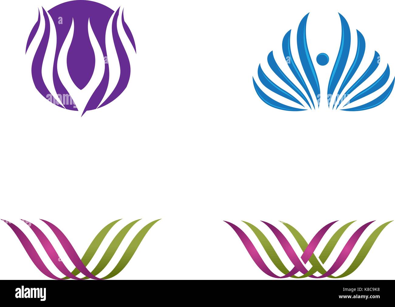 Beauty Vector flowers design logo Template icon Stock Vector Image ...