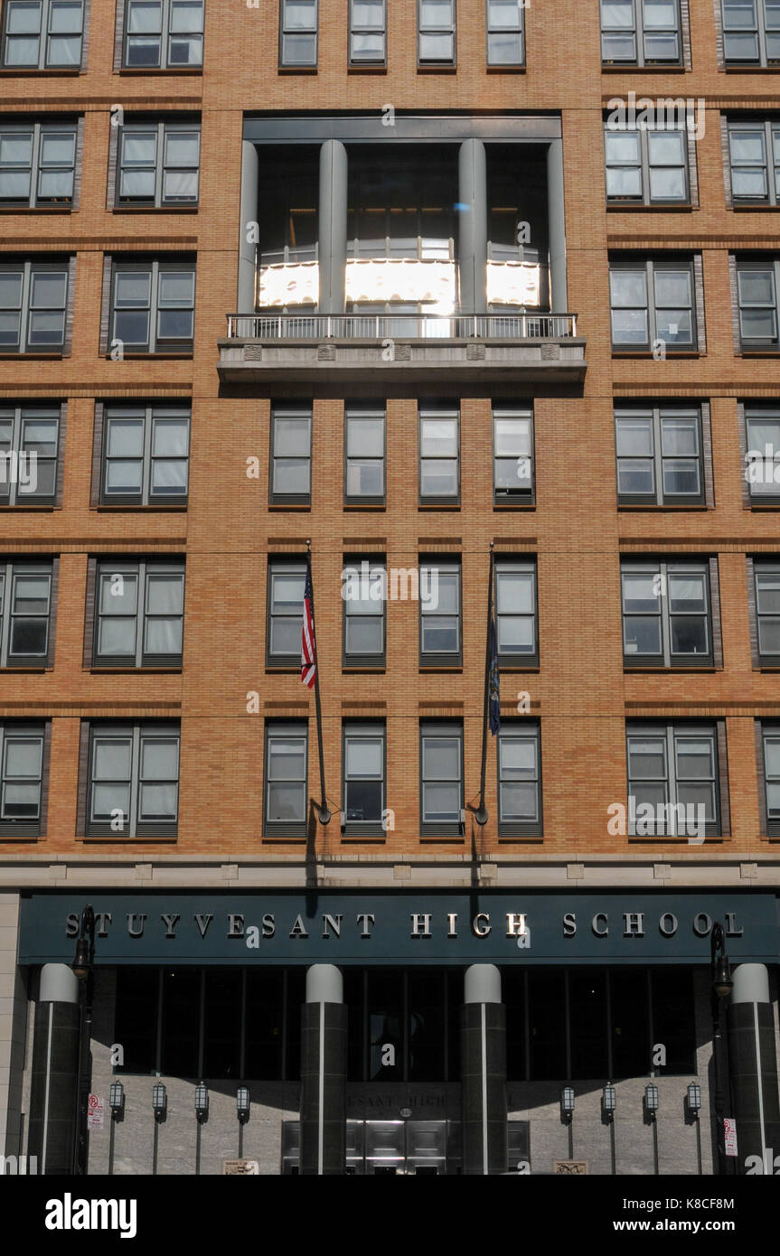 Stuyvesant High School commonly referred to as Stuy or Stuyvesant, is the most selective school of the nine specialized high schools in New York City, Stock Photo