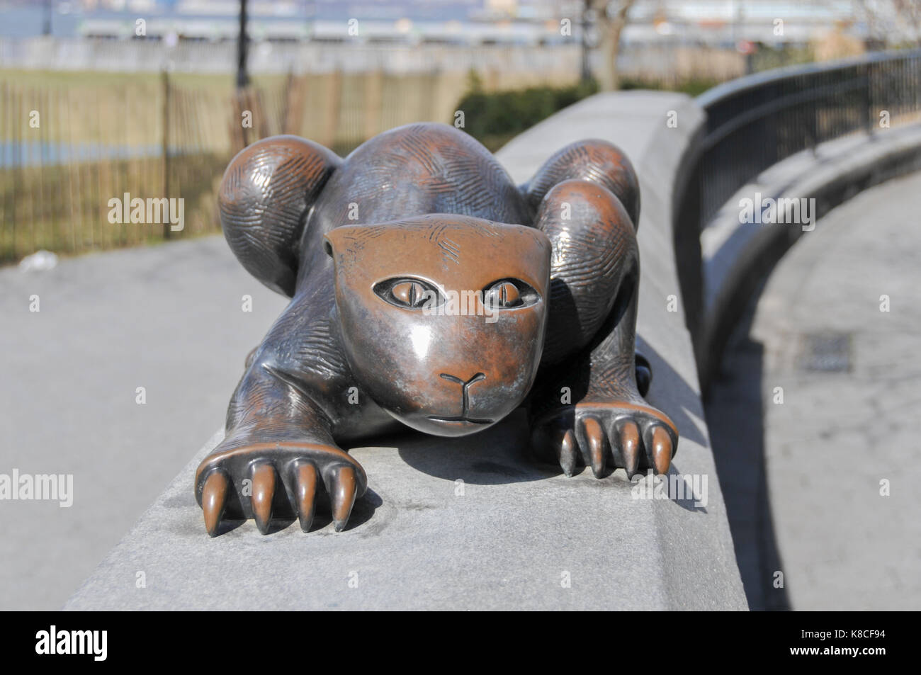 New York City March 6, 2008 Bronze sculptures at permanent public artwork The Real World