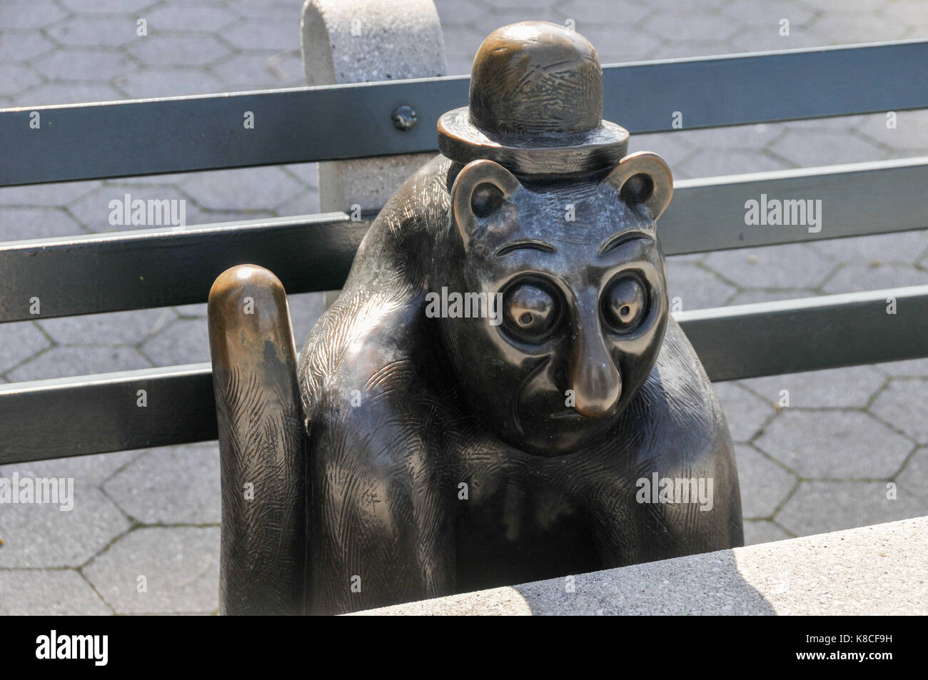 New York City March 6, 2008 Bronze sculptures at permanent public artwork The Real World