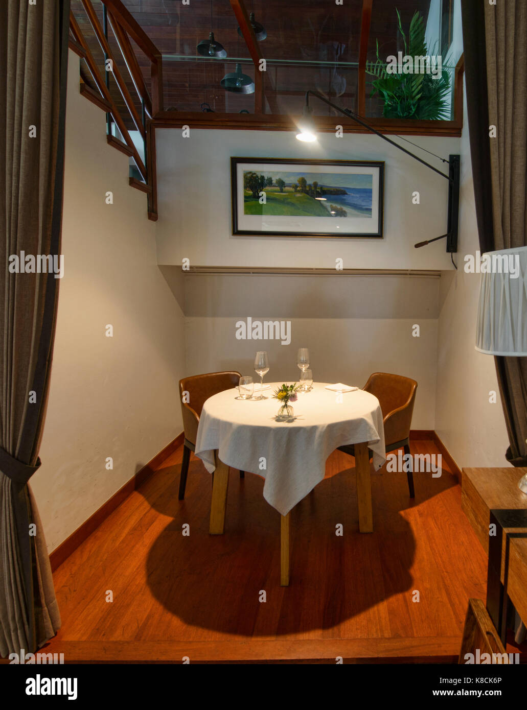 The elegant interior of Suhring restaurant, Bangkok, Thailand Stock Photo