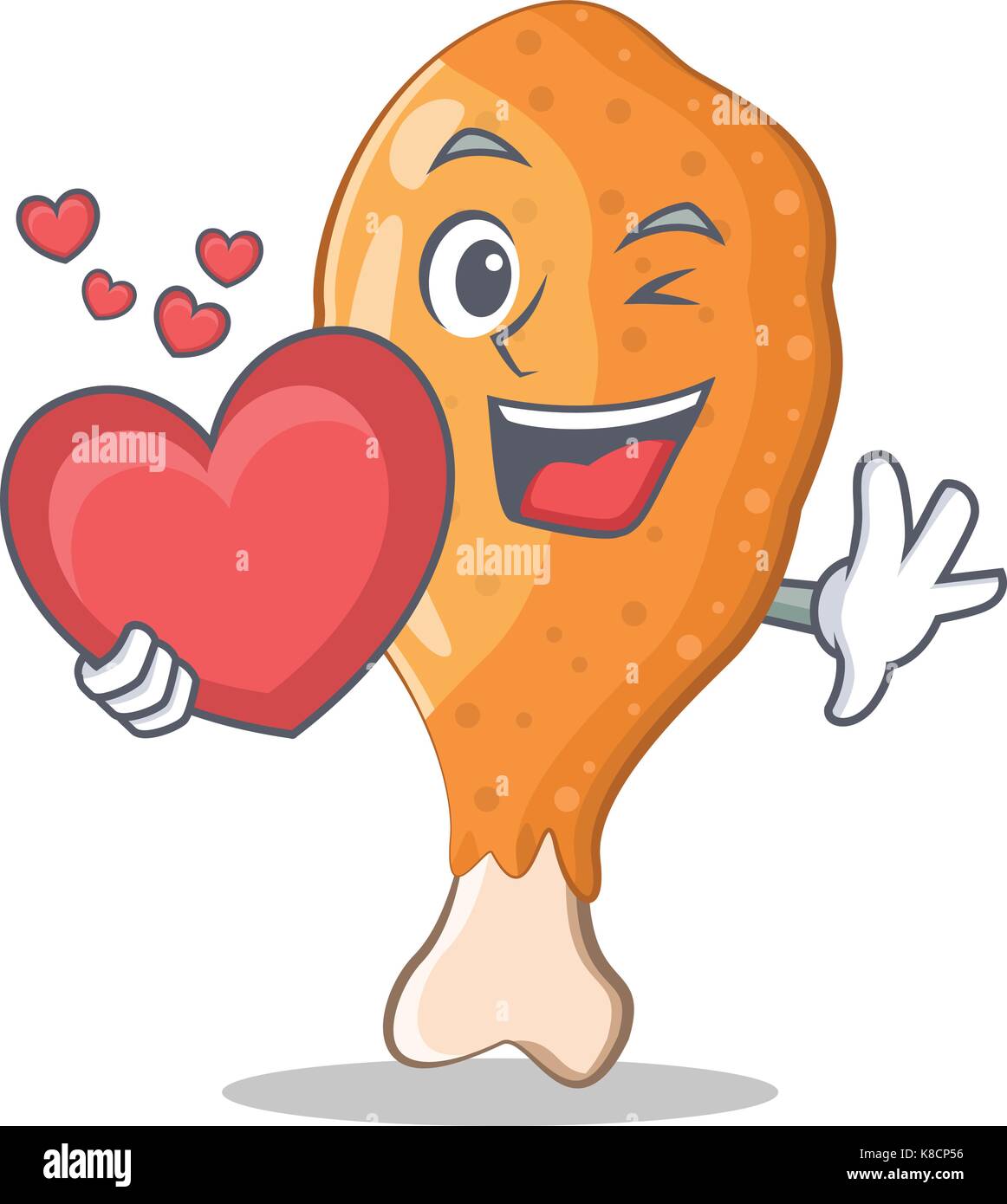 With heart fried chicken character cartoon Stock Vector Image & Art - Alamy With heart fried chicken character cartoon Stock Vector Image & Art - Alamy
