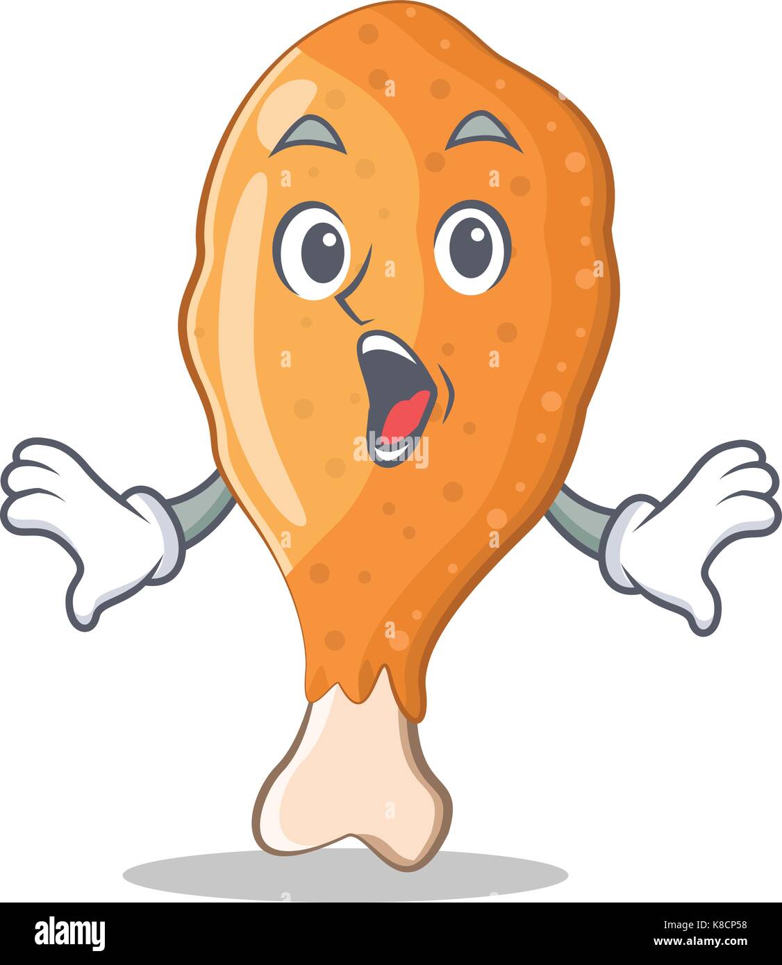 Surprised fried chicken character cartoon Stock Vector Image & Art - Alamy