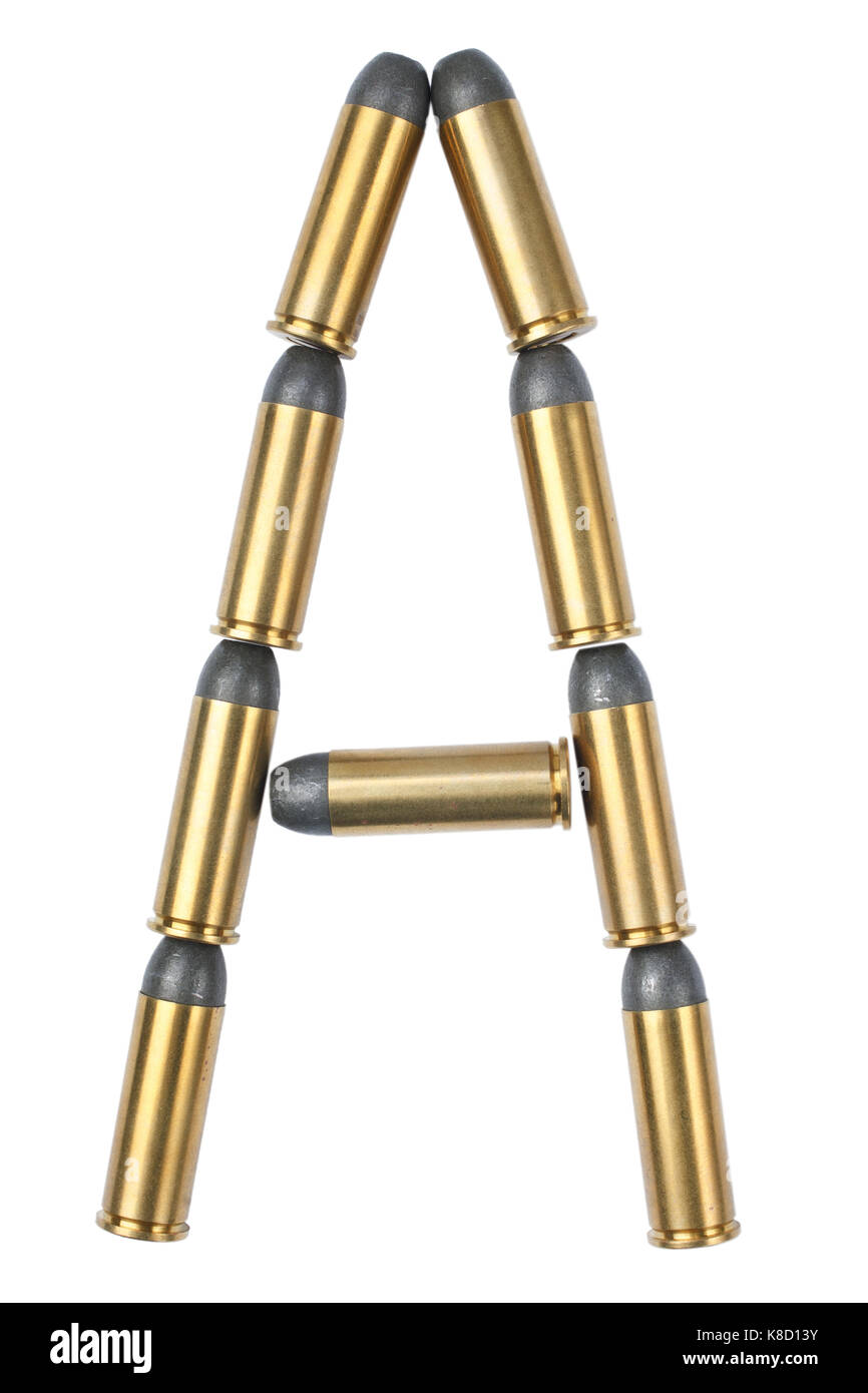 ammunition Alphabet, capital letter A Stock Photo Alamy