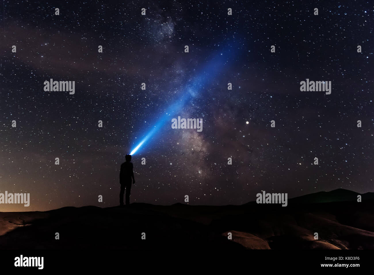 Milky Way on night starry sky Stock Photo - Alamy