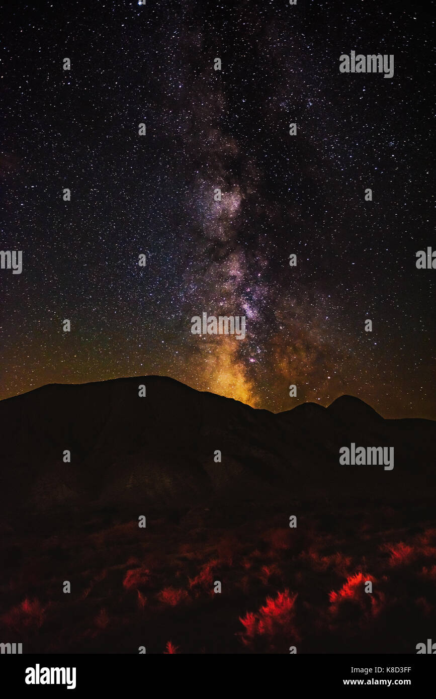 Milky Way on night starry sky Stock Photo - Alamy