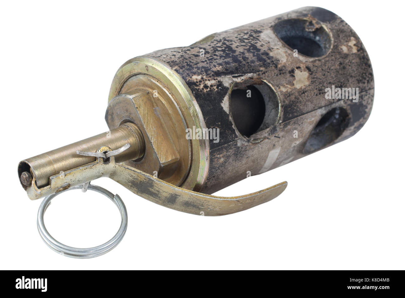 flashbang or stun grenade isolated on white Stock Photo - Alamy