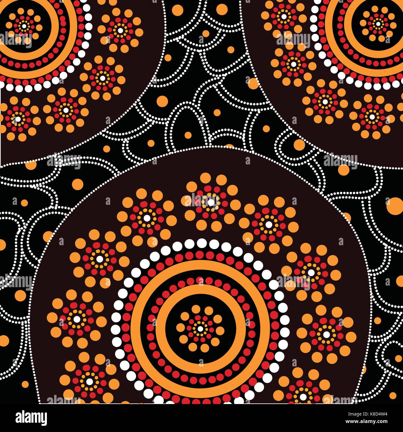 Aboriginal dot art vector background Stock Vector Image & Art - Alamy