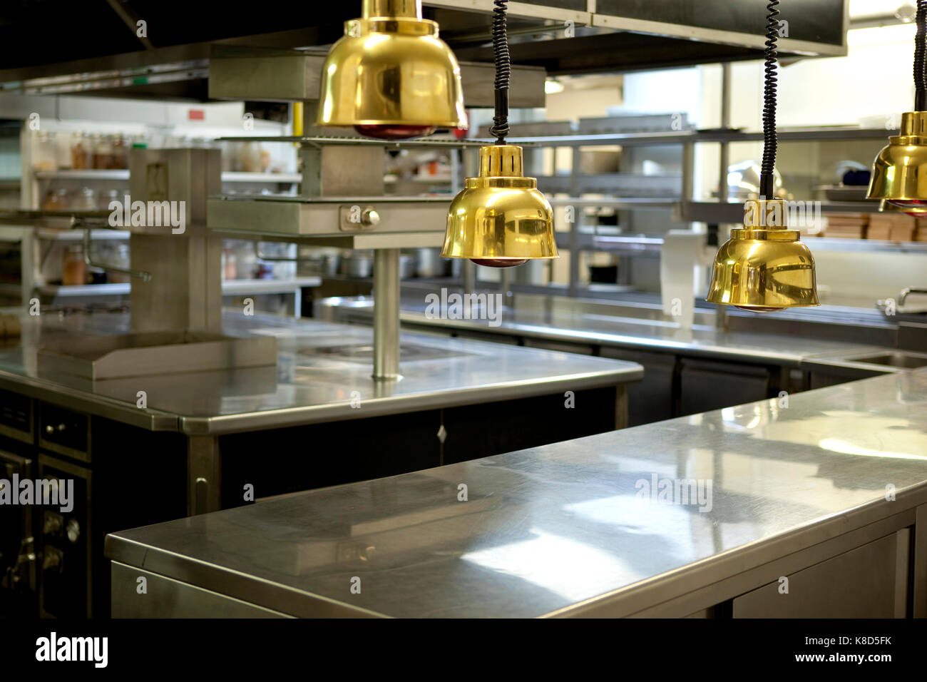 Professional kitchen inside a French restaurant Stock Photo Alamy
