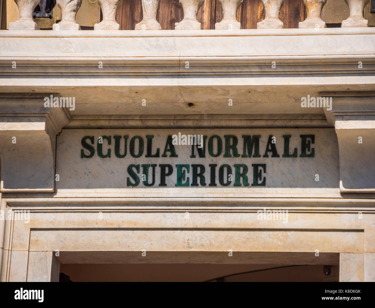 Amazing mansion at Cavalieri Square in Pisa - The Carovana Palace called Scuola Normale Superiore Stock Photo