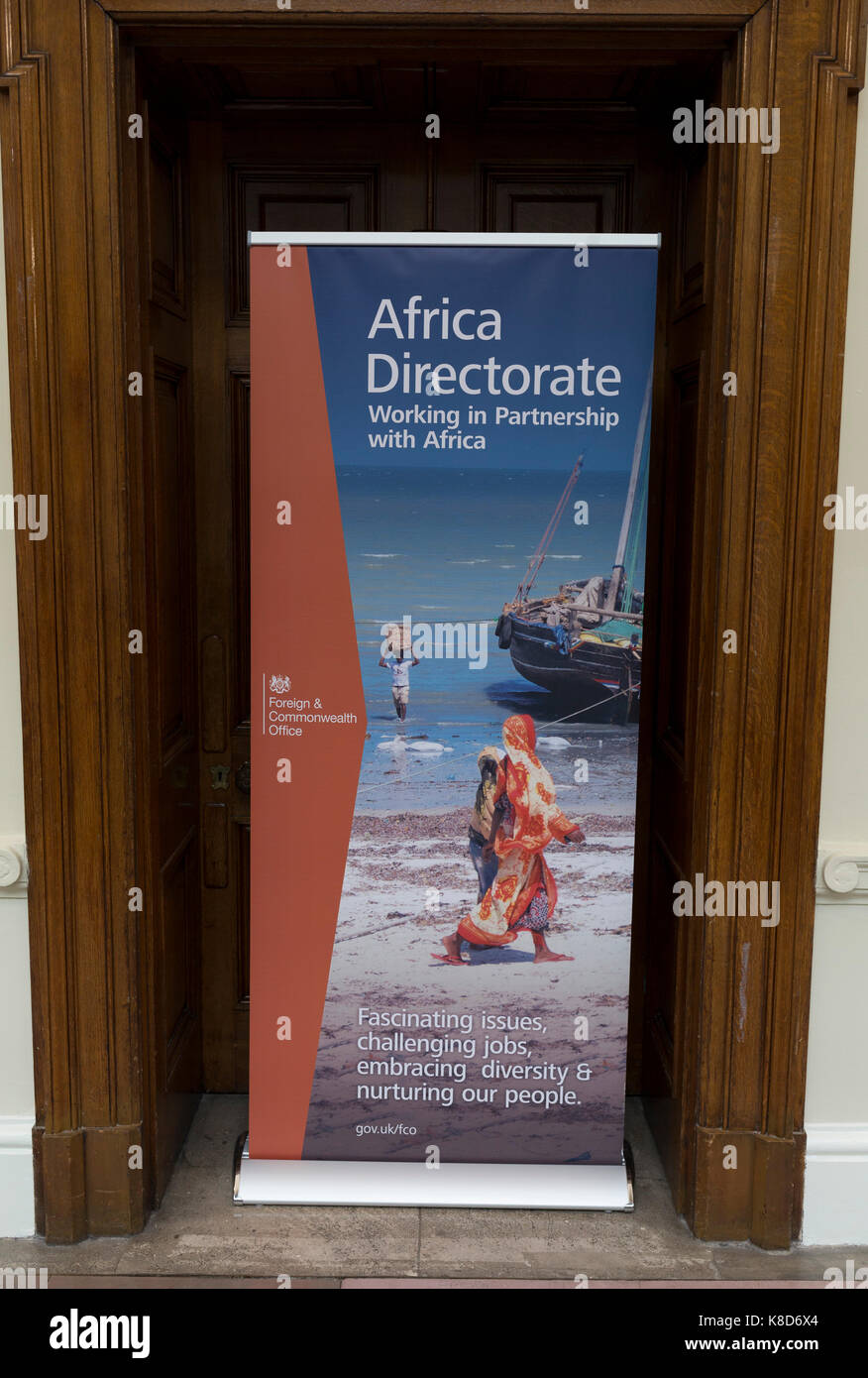 The door to the Africa Directorate, in the Foreign and Commonwealth Office (FCO), on 17th September 2017, in Whitehall, London, England. Stock Photo