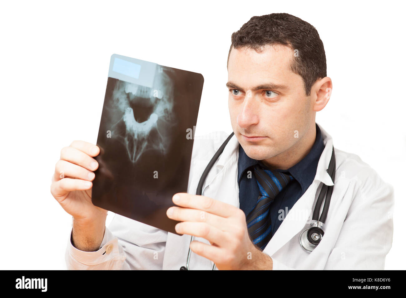 Doctor checks up xray Stock Photo Alamy