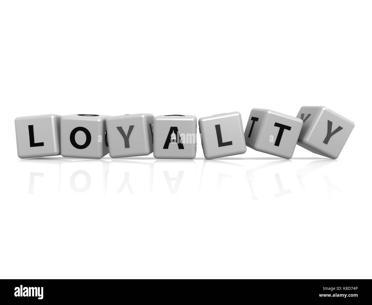 Loyalty  buzzword image with hi-res rendered artwork that could be used for any graphic design. Stock Photo