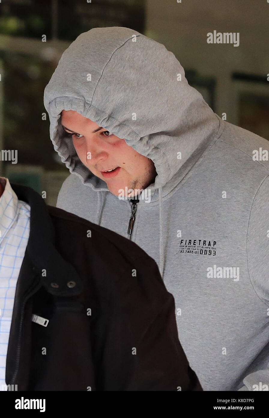 Michael Osbourne leaves Sevenoaks Magistrates Court in Kent, after appearing in court accused of causing or allowing a child to suffer serious physical harm. Stock Photo