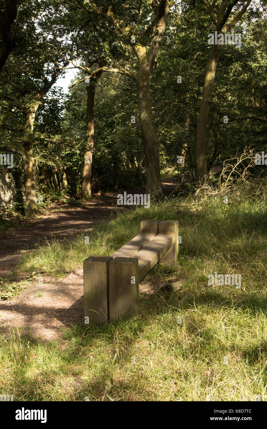 The pathways at Bingley St Ives Estate, at Harden, Bingley, Nr Bradford, Yorkshire, UK Stock Photo