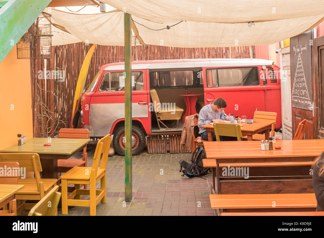 SWAKOPMUND, NAMIBIA JUNE 30, 2017 The Village Cafe, a restaurant in