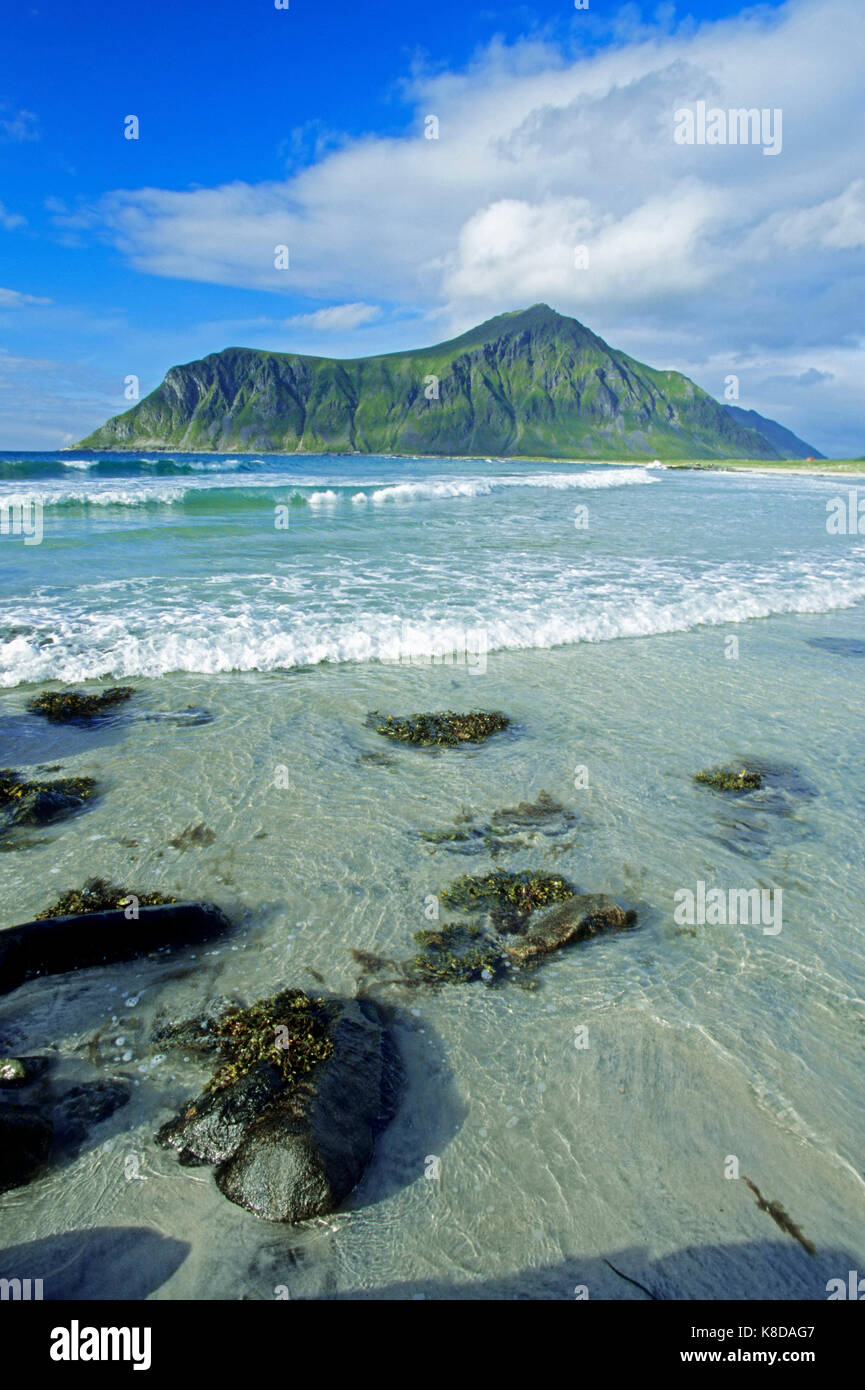 Coast near Flakstad, Lofotes, Norway | Kueste bei Flakstad, Lofoten, Norwegen Stock Photo