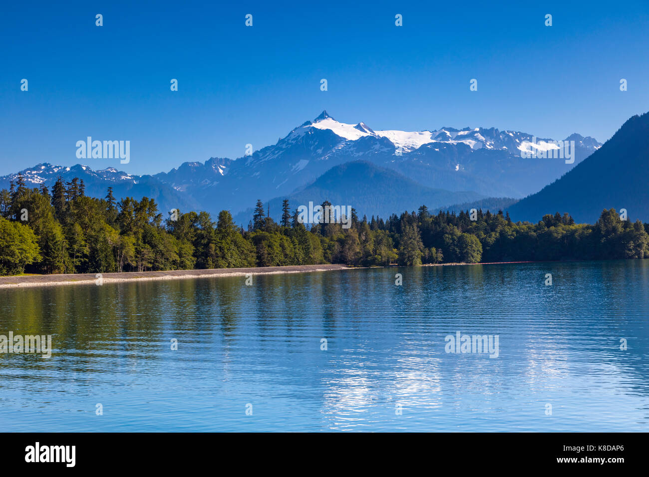 Baker Lake and Mount Shuksan in Northwest Washington State Stock Photo