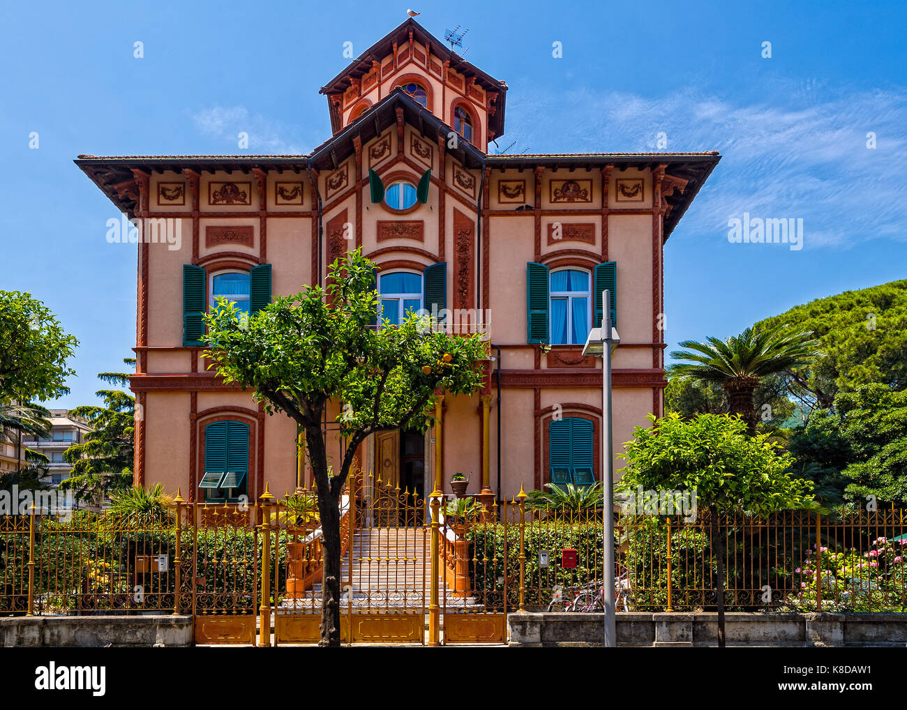 Italy Liguria Chiavari Ville Liberty in Viale Millo Stock Photo