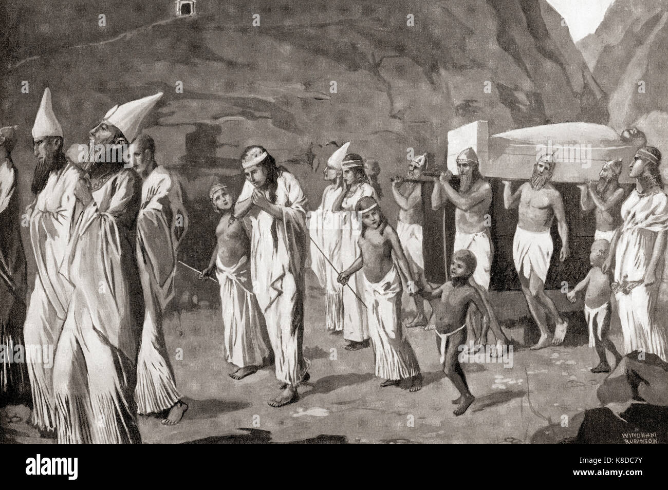 A Phoenician funeral procession. From Hutchinson's History of the Nations, published 1915. Stock Photo