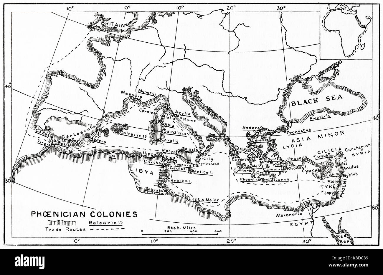 Map of ancient mediterranean hires stock photography and images Alamy