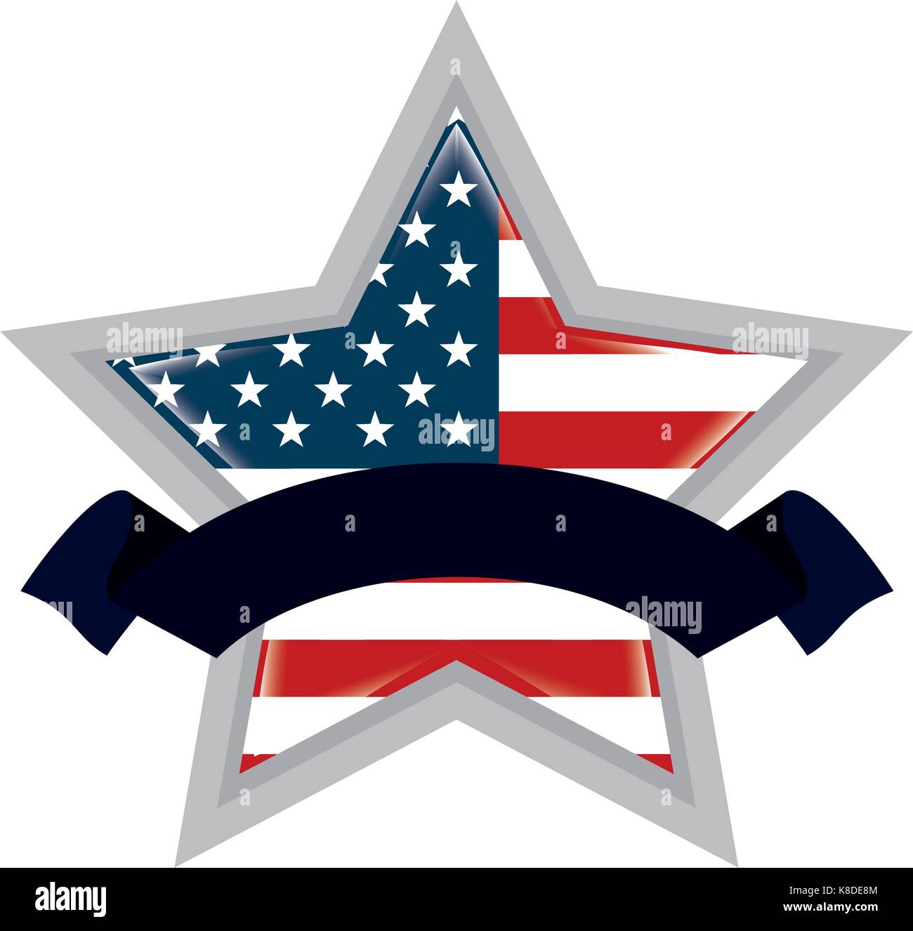 star with united states of america flag Stock Vector Image & Art - Alamy
