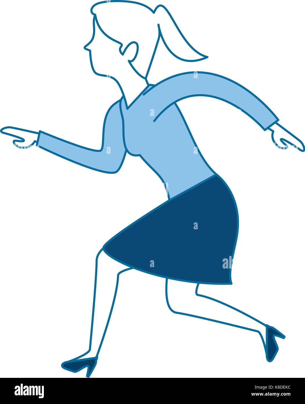successful businesswoman running avatar character vector illustration ...