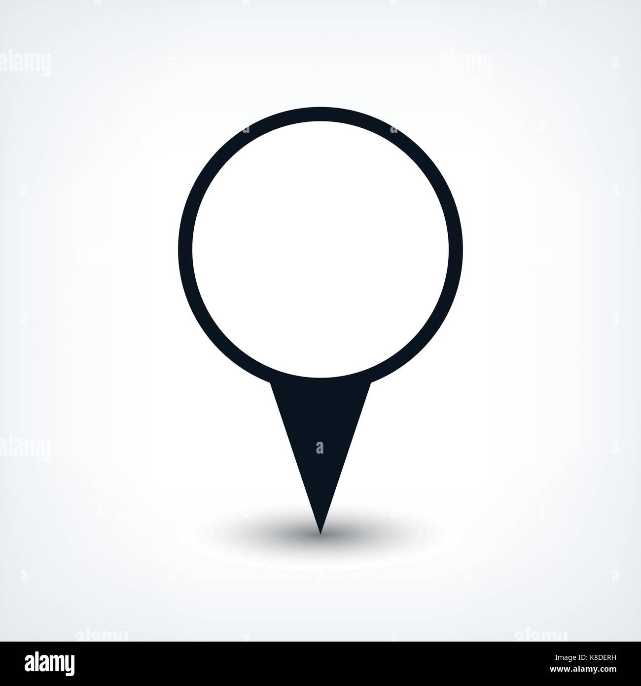 Map pin location sign circle icon in flat style. Simple black shapes ...