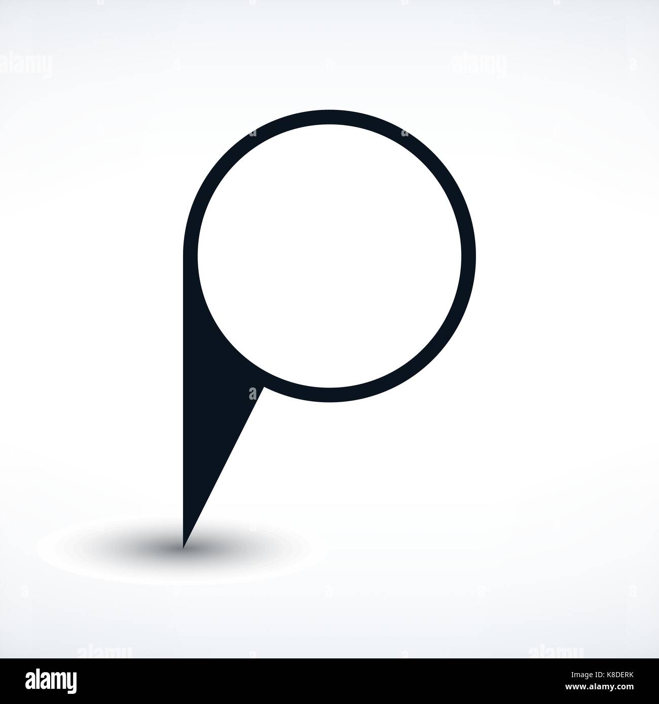Map pin location sign circle icon in flat style. Simple black shapes ...