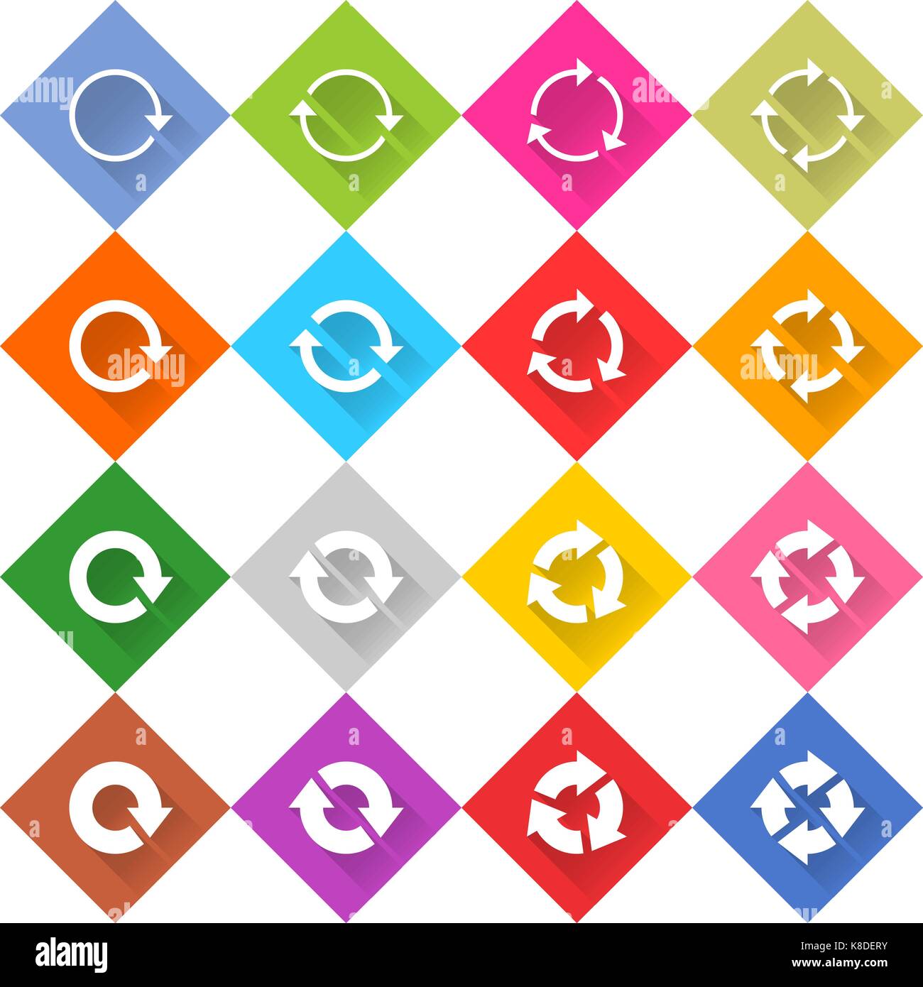 Flat arrow icon 16 set rounded rh ombusweb button on white background ...
