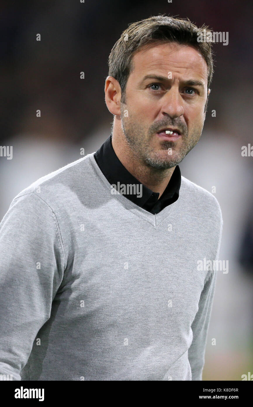 Leeds United manager Thomas Christiansen during the Carabao Cup, third
