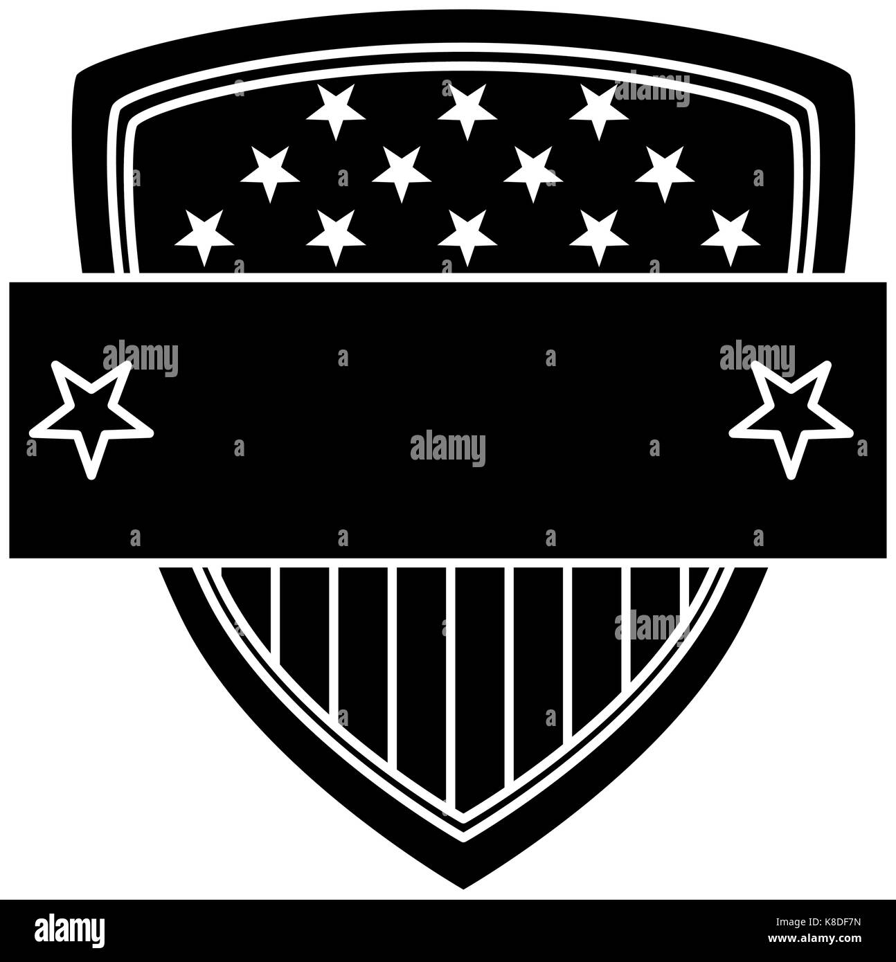 united states of america shield vector illustration design Stock Vector