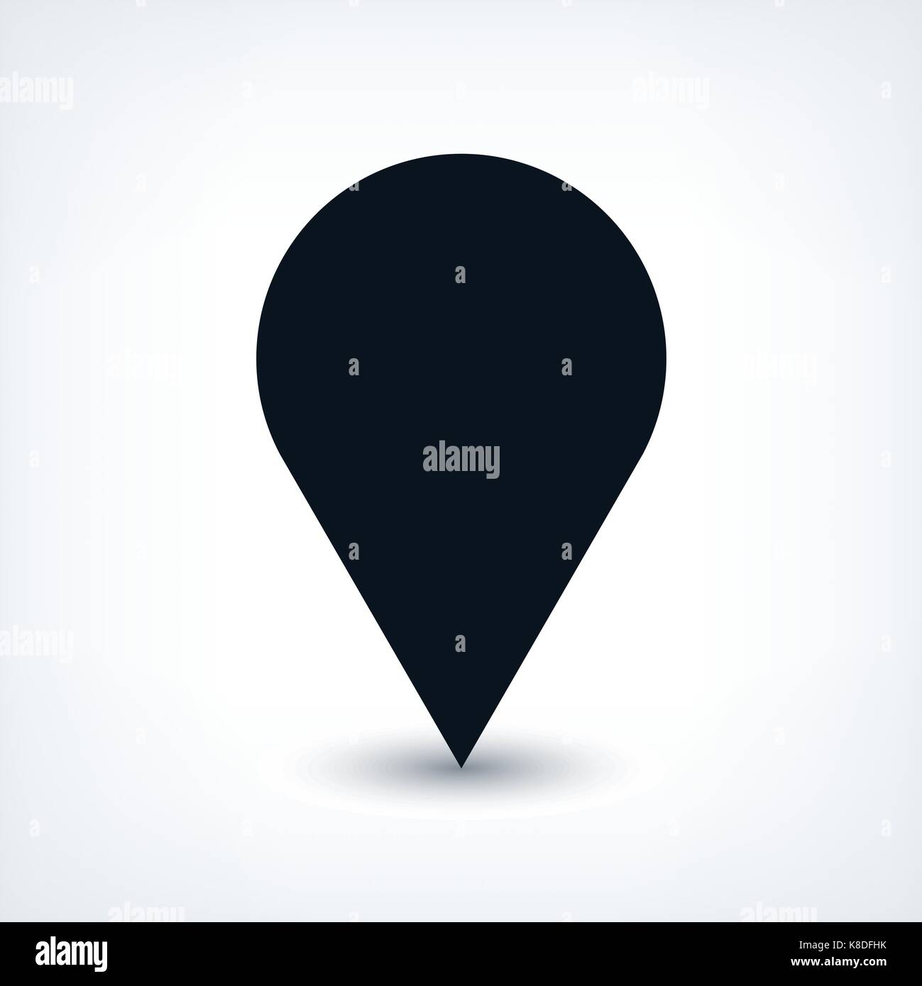 Map pin location sign circle icon in flat style. Simple black shapes ...