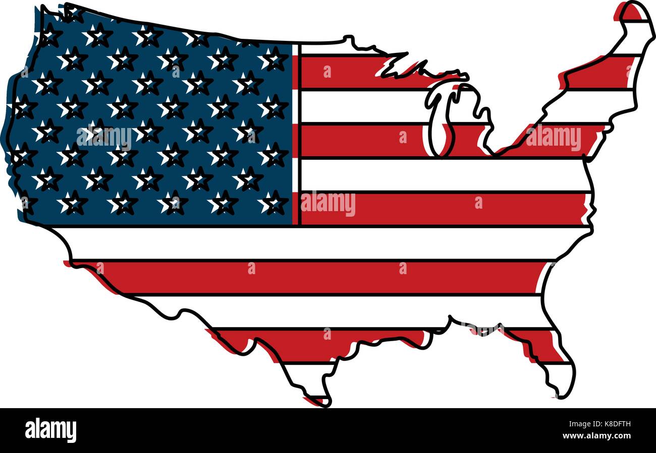 united states of america map vector illustration design Stock Vector ...